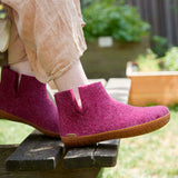 glerups Boot with natural rubber sole - honey Boot with rubber sole Cranberry