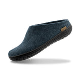 glerups Slip-on with natural rubber sole - black Slip-on with rubber sole Denim