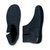 glerups Boot with natural rubber sole - black Boot with rubber sole Denim