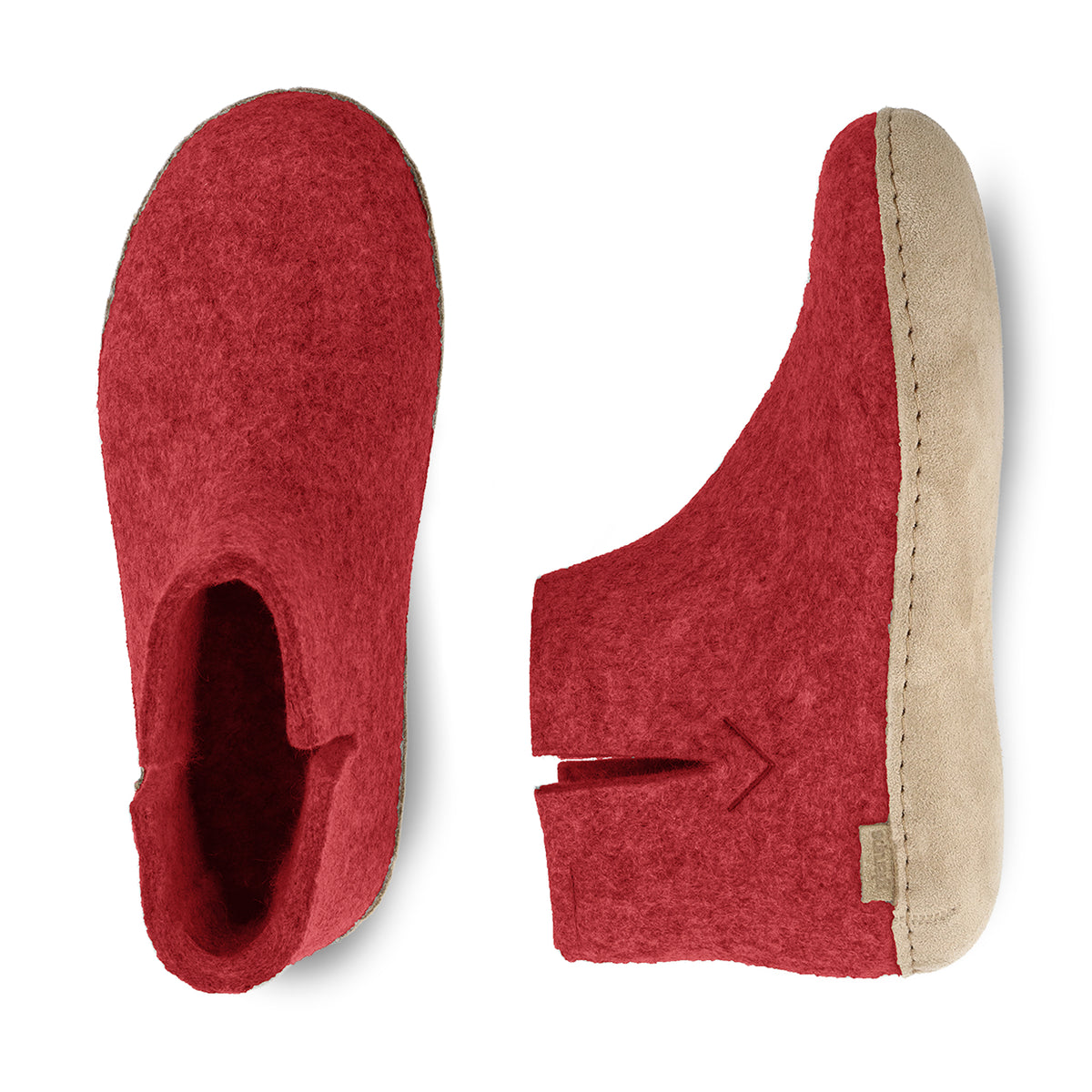 glerups Boot with leather sole Boot with leather sole Red