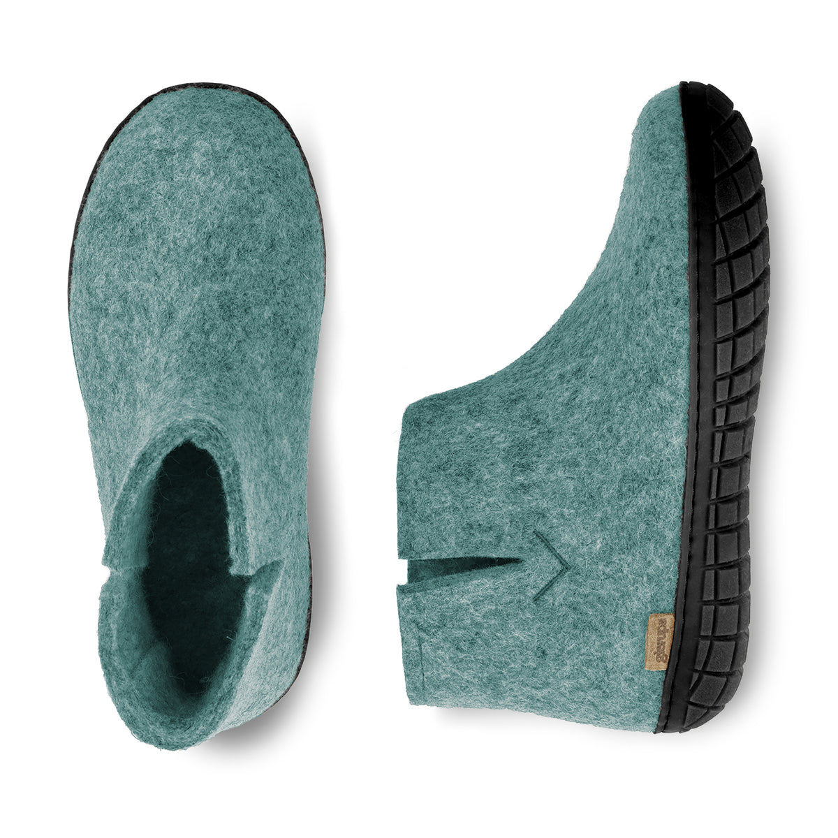 glerups Boot with natural rubber sole - black Boot with rubber sole 11 North Sea