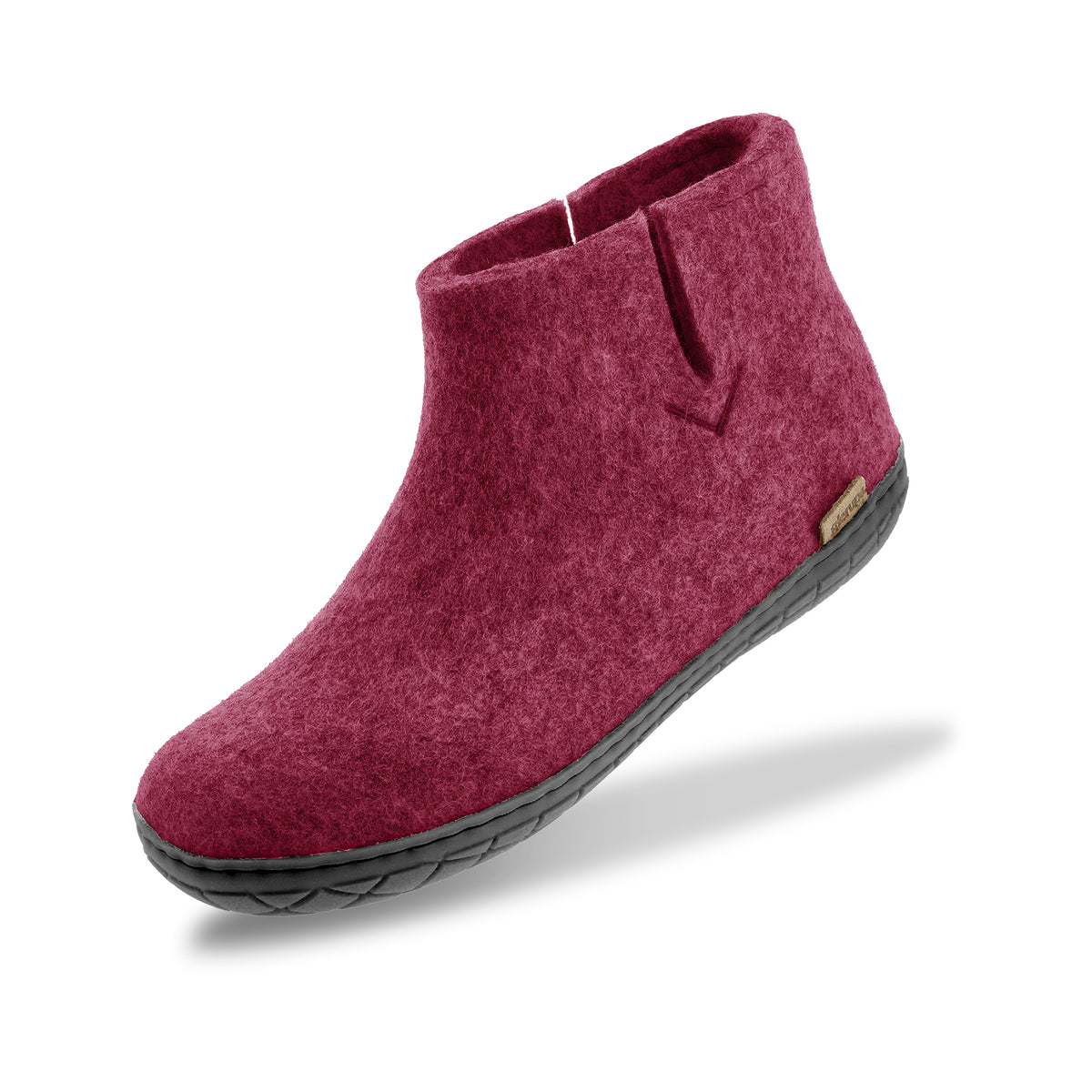glerups Boot with natural rubber sole - black Boot with rubber sole Cranberry