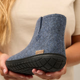 glerups Boot with natural rubber sole - black Boot with rubber sole Denim