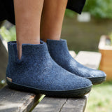 glerups Boot with natural rubber sole - black Boot with rubber sole Denim