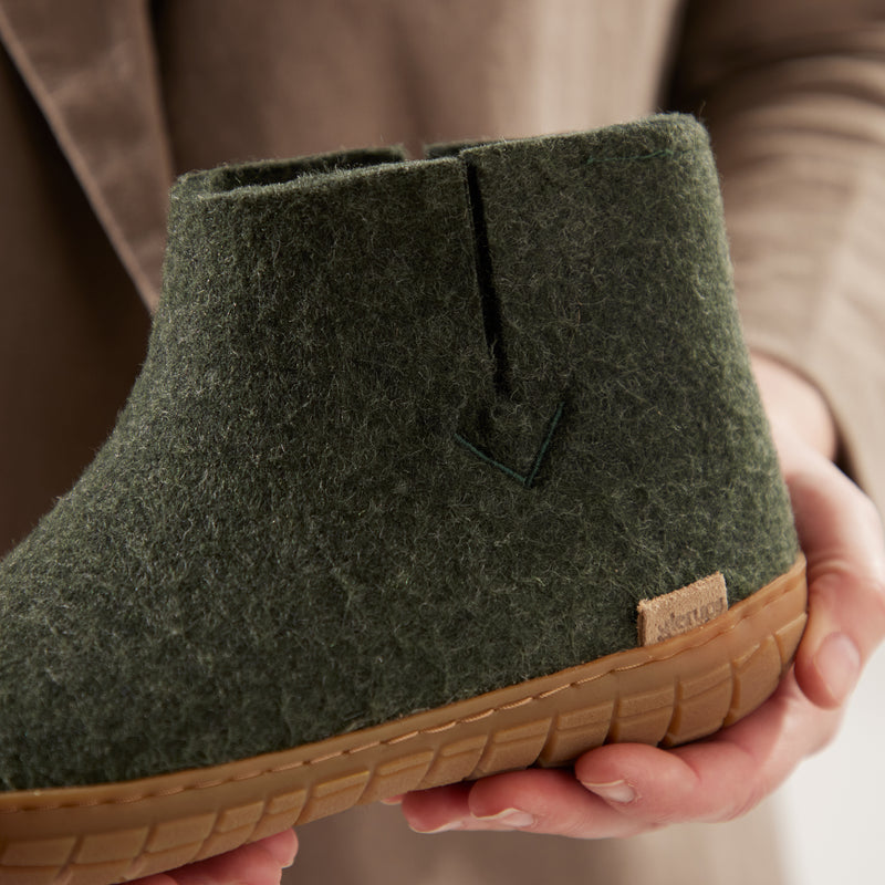 glerups Boot with natural rubber sole - honey Boot with rubber sole Forest