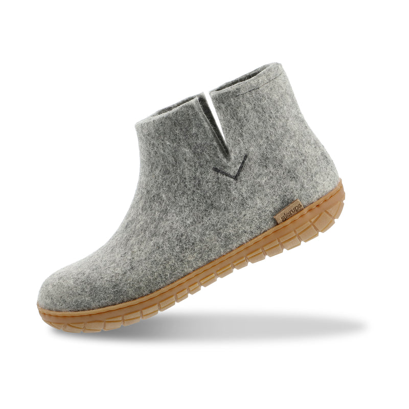 glerups Boot with natural rubber sole - honey Boot with rubber sole Grey