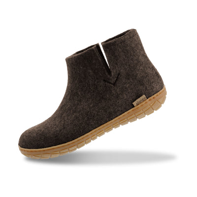 Boot with natural rubber sole - honey - Chestnut