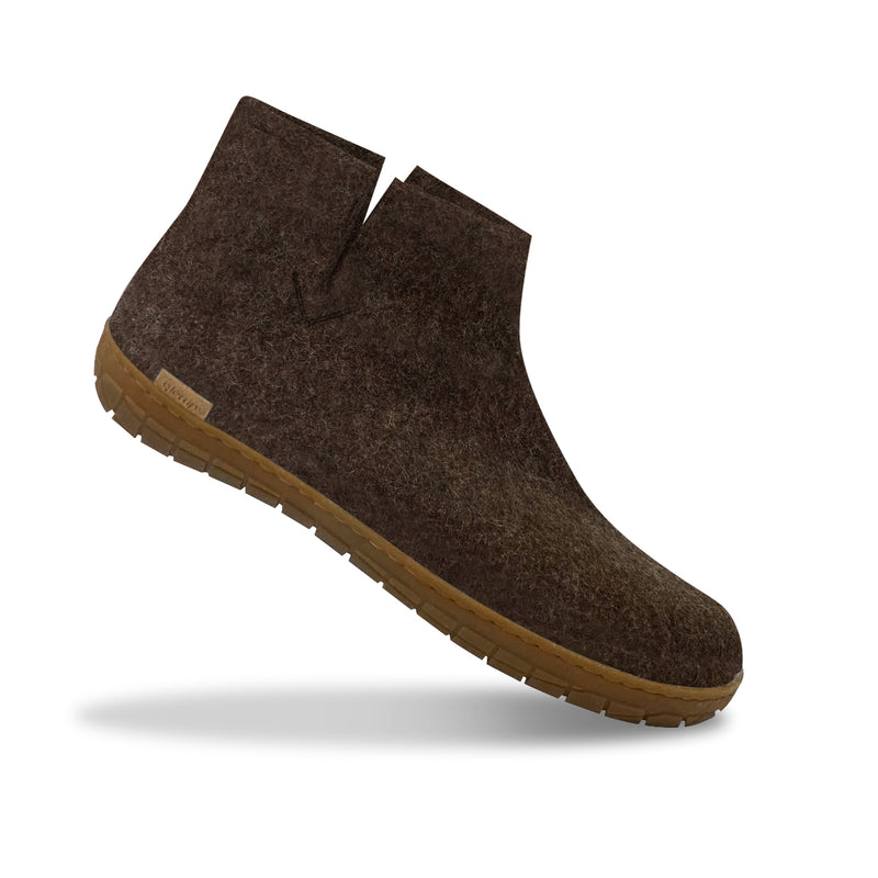 glerups Boot with natural rubber sole - honey Boot with rubber sole Nature brown