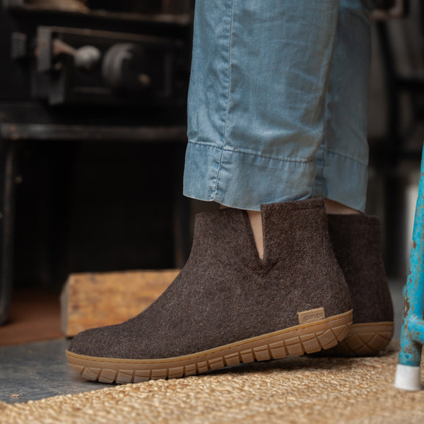 glerups Boot with natural rubber sole - honey Boot with rubber sole Nature brown