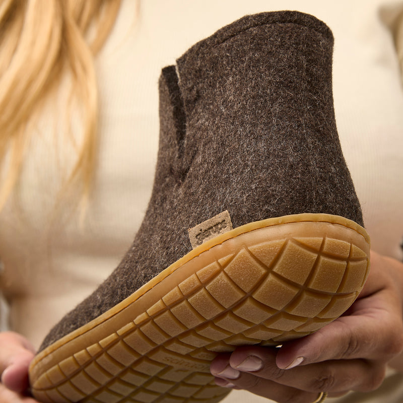 glerups Boot with natural rubber sole - honey Boot with rubber sole Nature brown