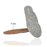 glerups Innersole 7mm, Arch Relax Felt soles Grey