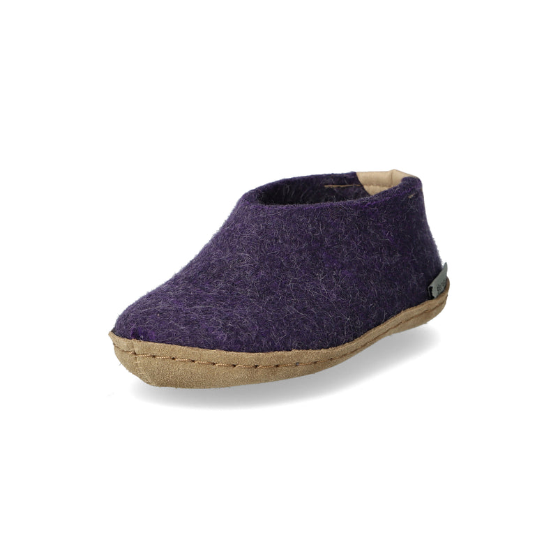 glerups Shoe kids Shoe with leather sole Purple