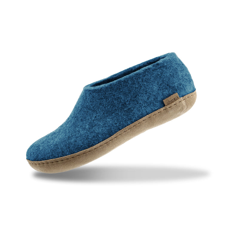 glerups Shoe with leather sole Shoe with leather sole Petrol