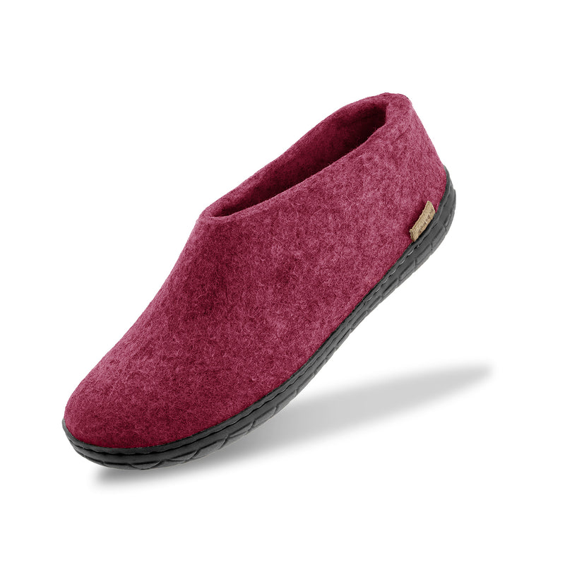 glerups Shoe with natural rubber sole - black Shoe with rubber sole Cranberry