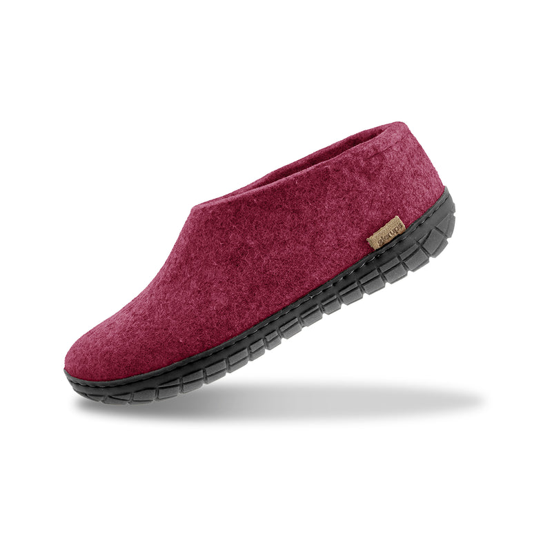 glerups Shoe with natural rubber sole - black Shoe with rubber sole Cranberry