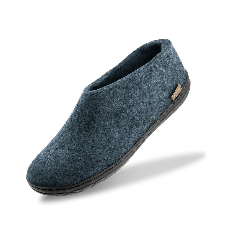 glerups Shoe with natural rubber sole - black Shoe with rubber sole Denim