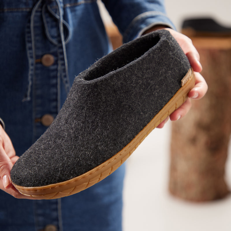 glerups Shoe with natural rubber sole - honey Shoe with rubber sole Charcoal