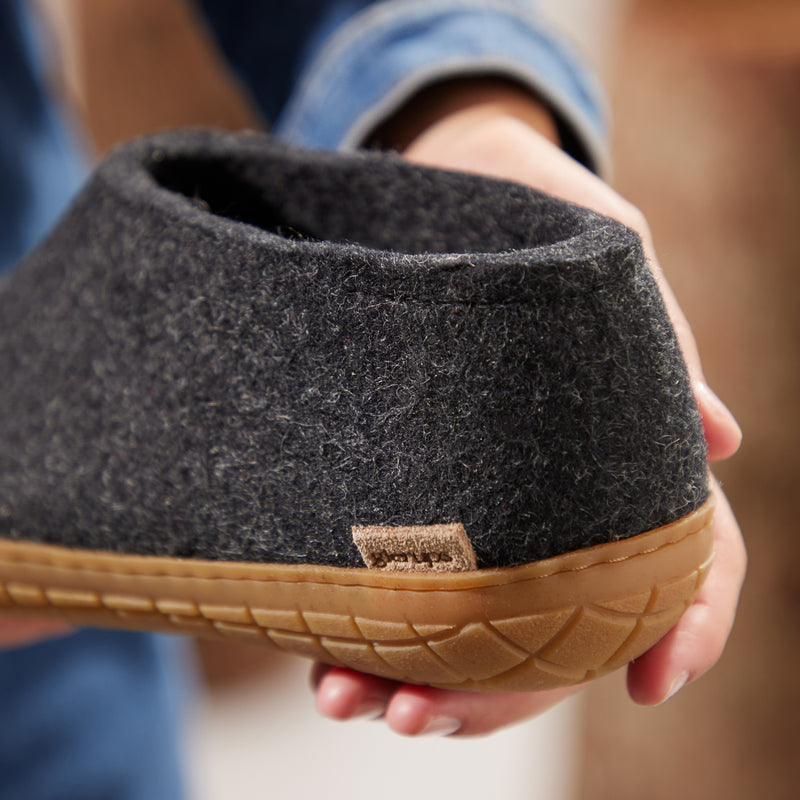 glerups Shoe with natural rubber sole - honey Shoe with rubber sole Charcoal