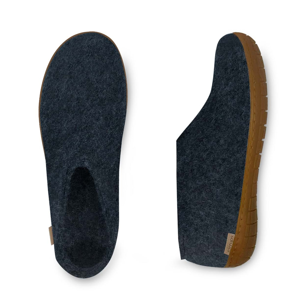 Glerups Slipper: Shoe, Denim, Honey Rubber Sole - AR-10-00