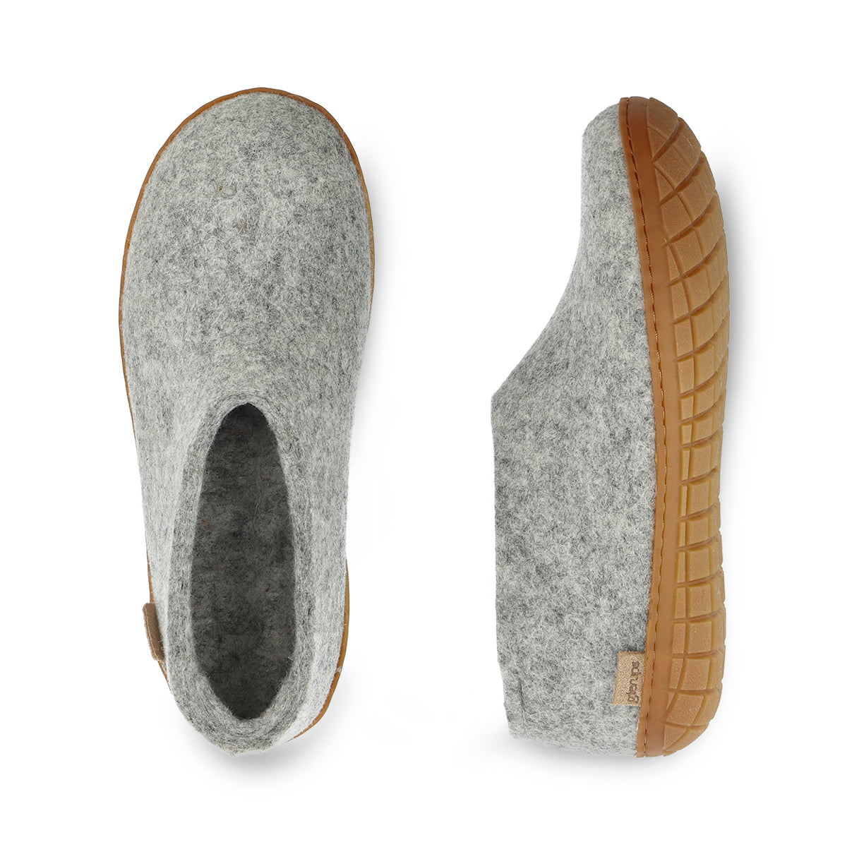 glerups Shoe with natural rubber sole - honey Shoe with rubber sole Grey