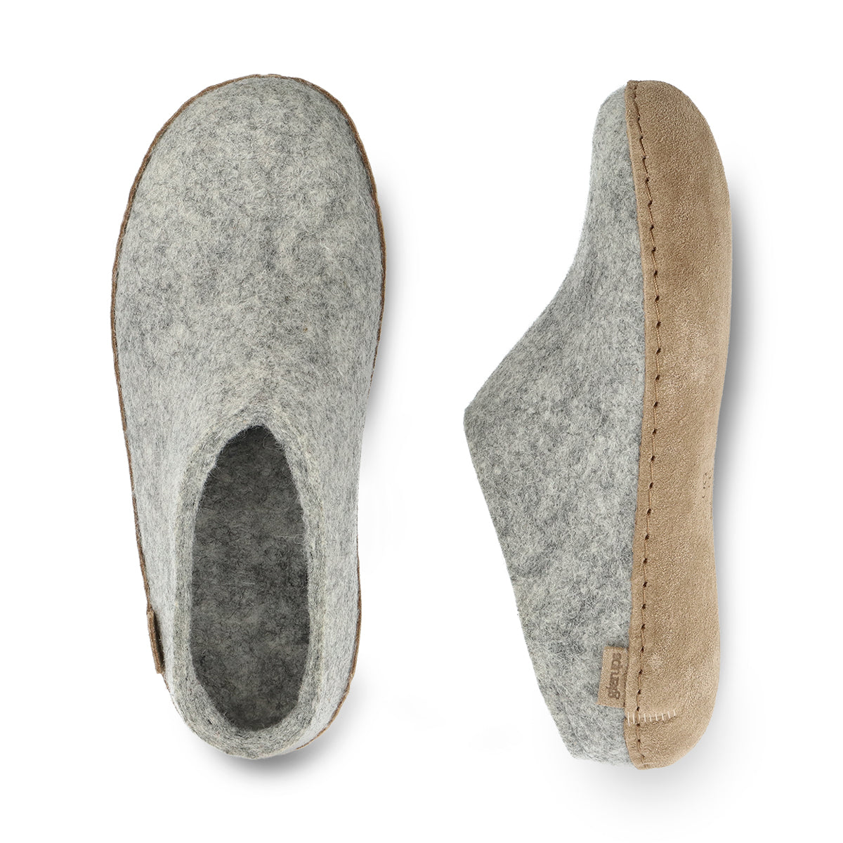 glerups Slip-on with leather sole Slip-on with leather sole Grey