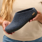 glerups Slip-on with natural rubber sole - black Slip-on with rubber sole Denim