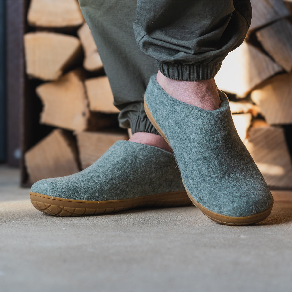 glerups Slip-on with natural rubber sole - honey Slip-on with rubber sole 14 Moss