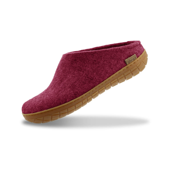 glerups Slip-on with natural rubber sole - honey Slip-on with rubber sole Cranberry
