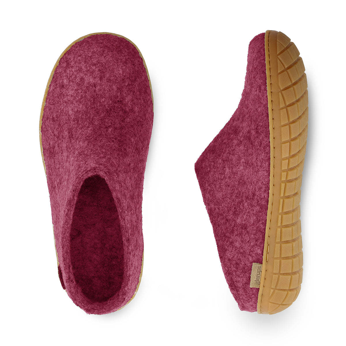 glerups Slip-on with natural rubber sole - honey Slip-on with rubber sole Cranberry