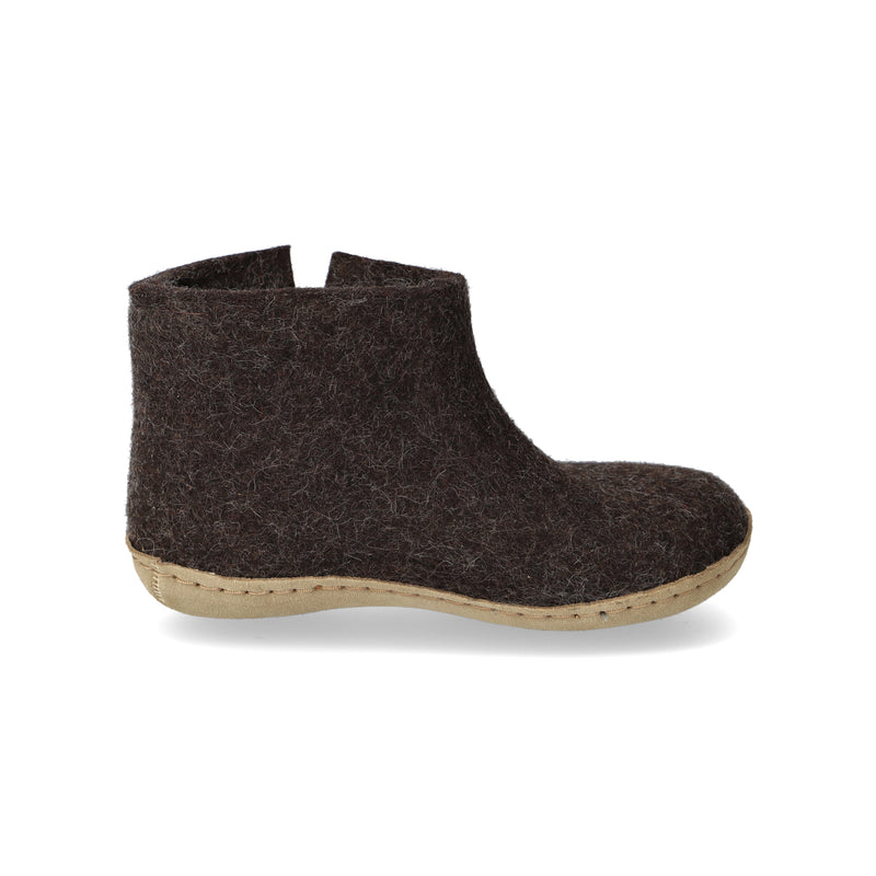 glerups Boot junior Boot with leather sole Nature brown