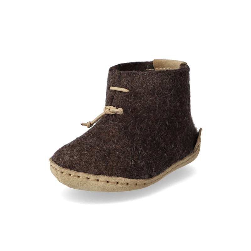 glerups Boot kids Boot with leather sole Nature brown