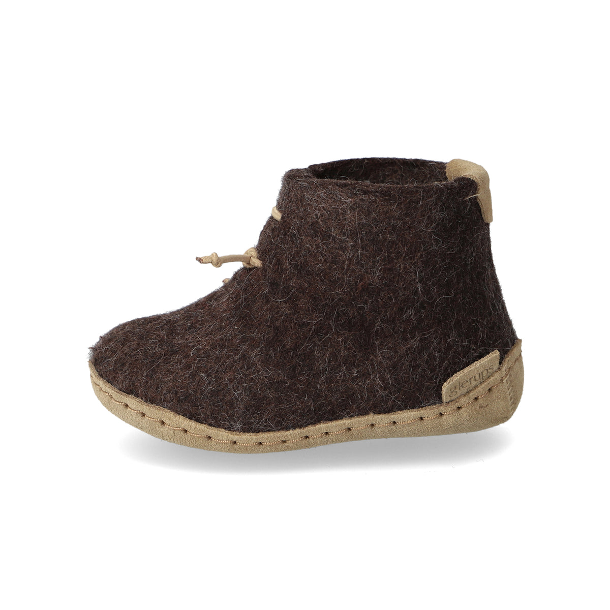 glerups Boot kids Boot with leather sole Nature brown