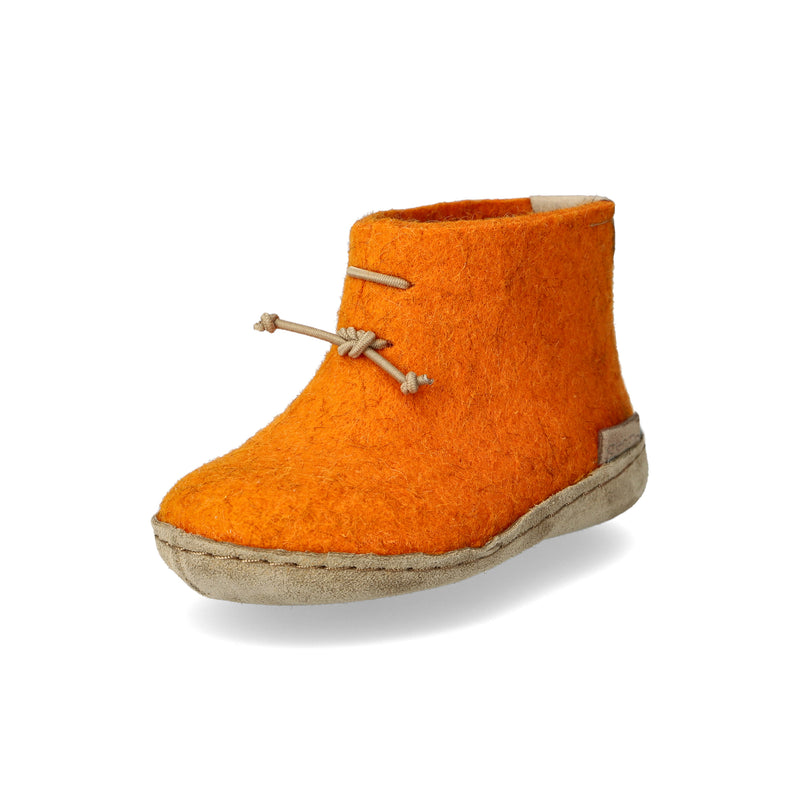 glerups Boot kids Boot with leather sole Orange