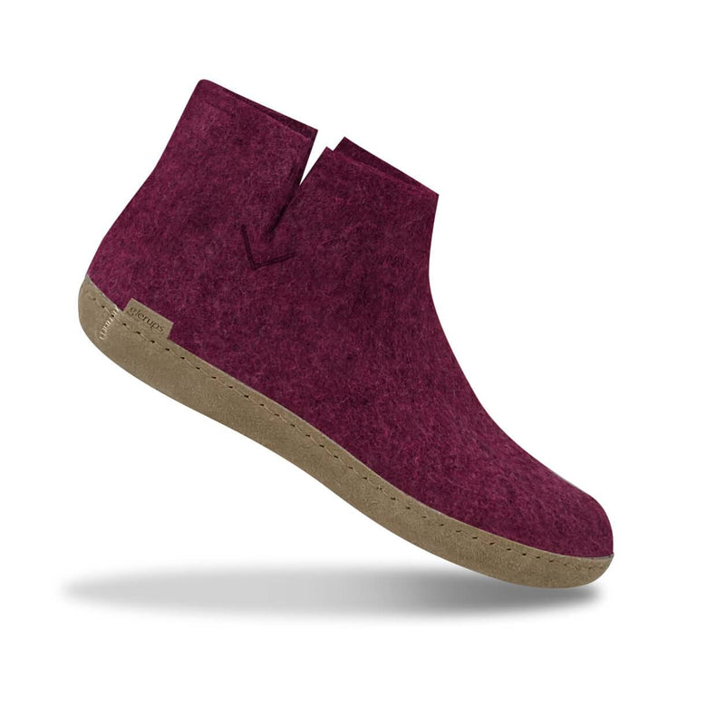glerups Boot with leather sole Boot with leather sole Cranberry