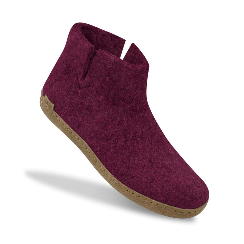 glerups Boot with leather sole Boot with leather sole Cranberry