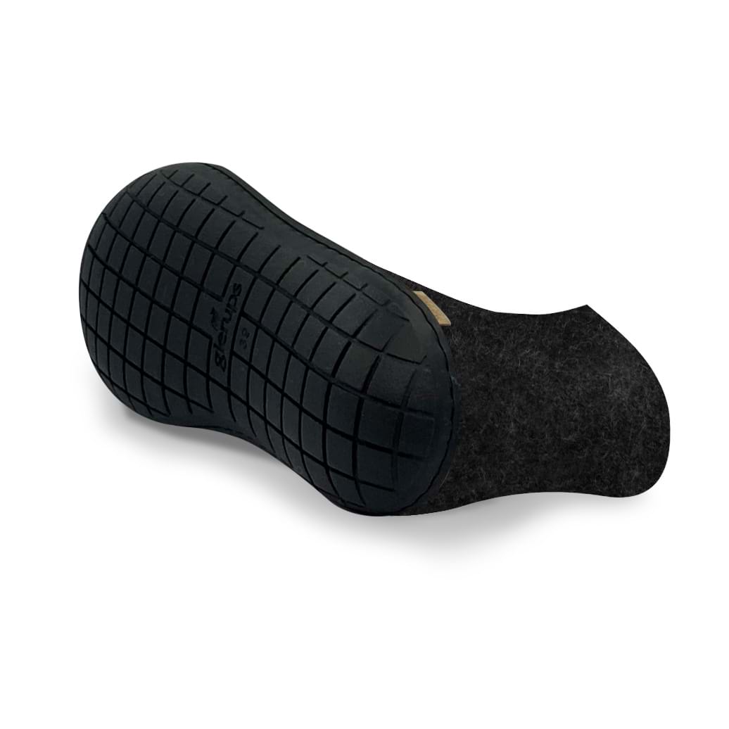 glerups Boot with natural rubber sole - black Boot with rubber sole Charcoal