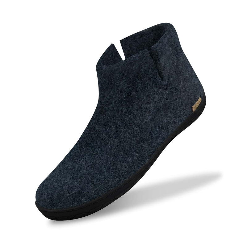 glerups Boot with natural rubber sole - black Boot with rubber sole Denim