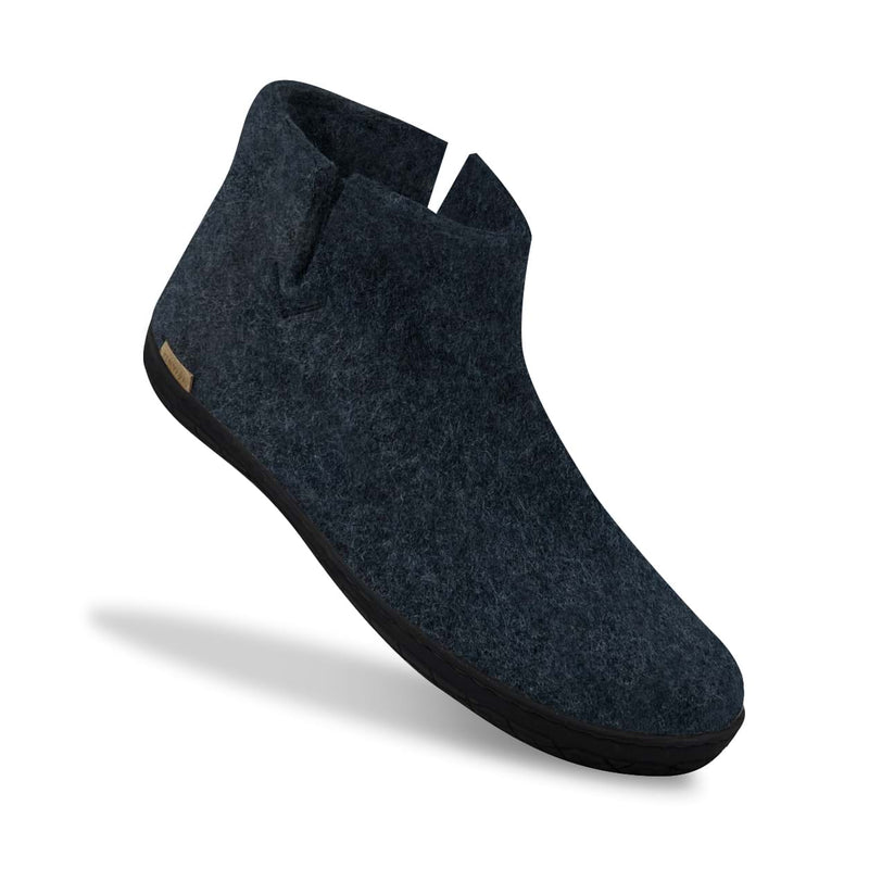 glerups Boot with natural rubber sole - black Boot with rubber sole Denim