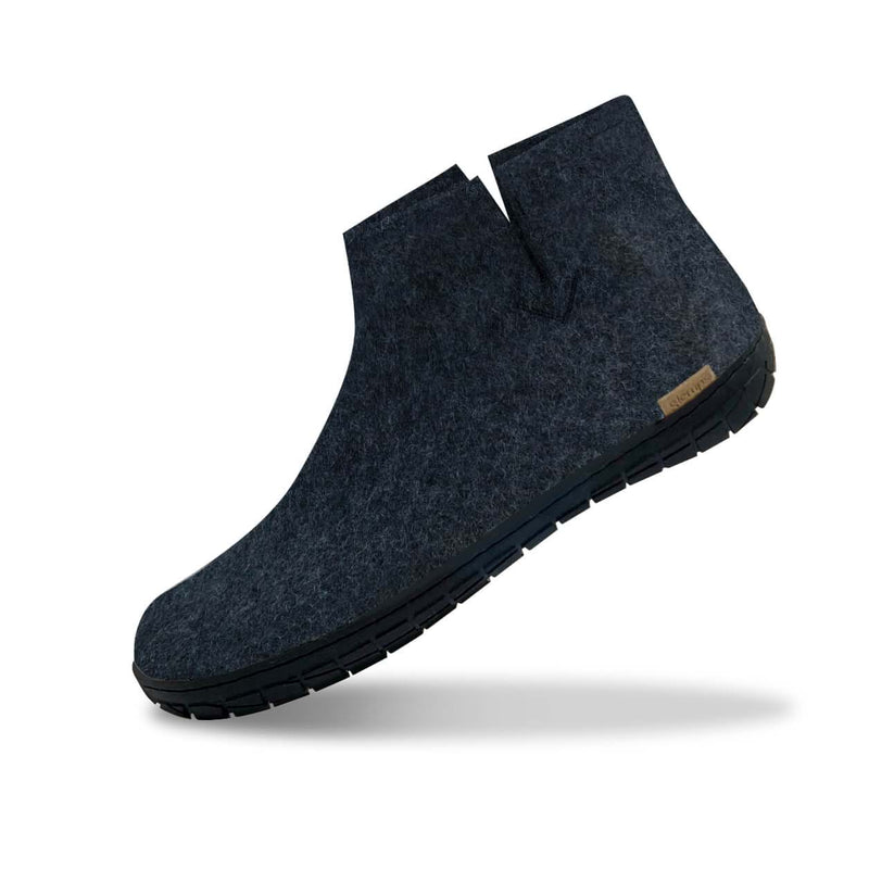 glerups Boot with natural rubber sole - black Boot with rubber sole Denim