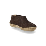 glerups Shoe kids Shoe with leather sole Nature brown
