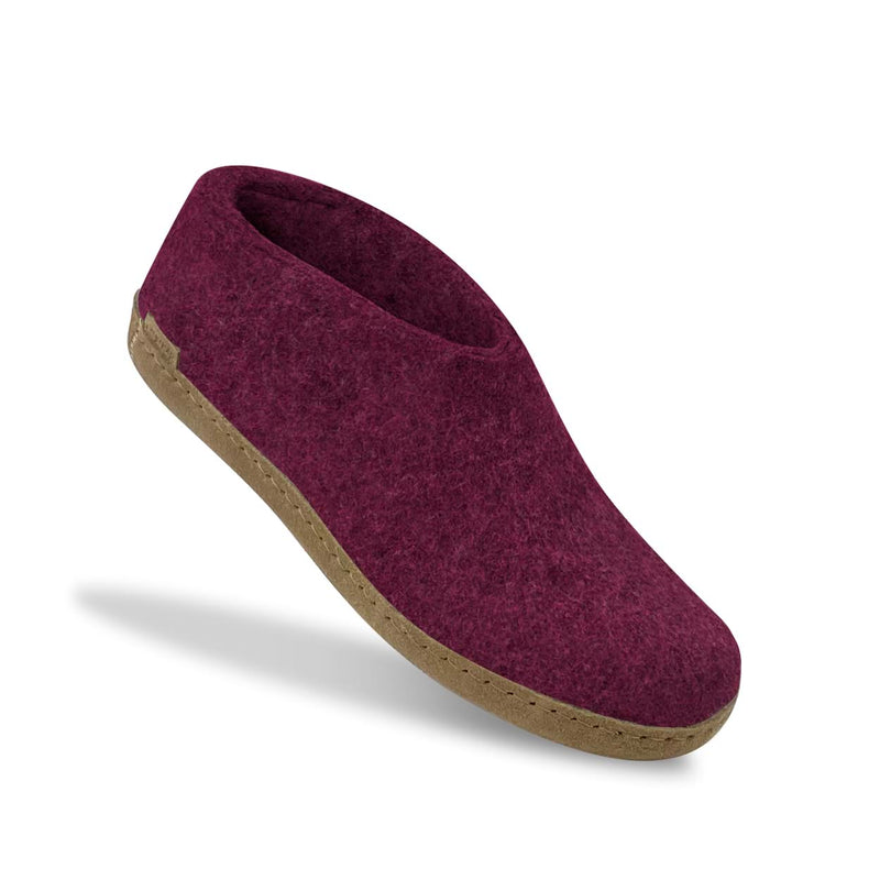 glerups Shoe with leather sole Shoe with leather sole Cranberry