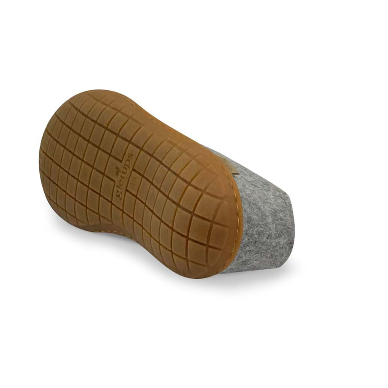 Shoe with natural rubber sole honey Grey glerups