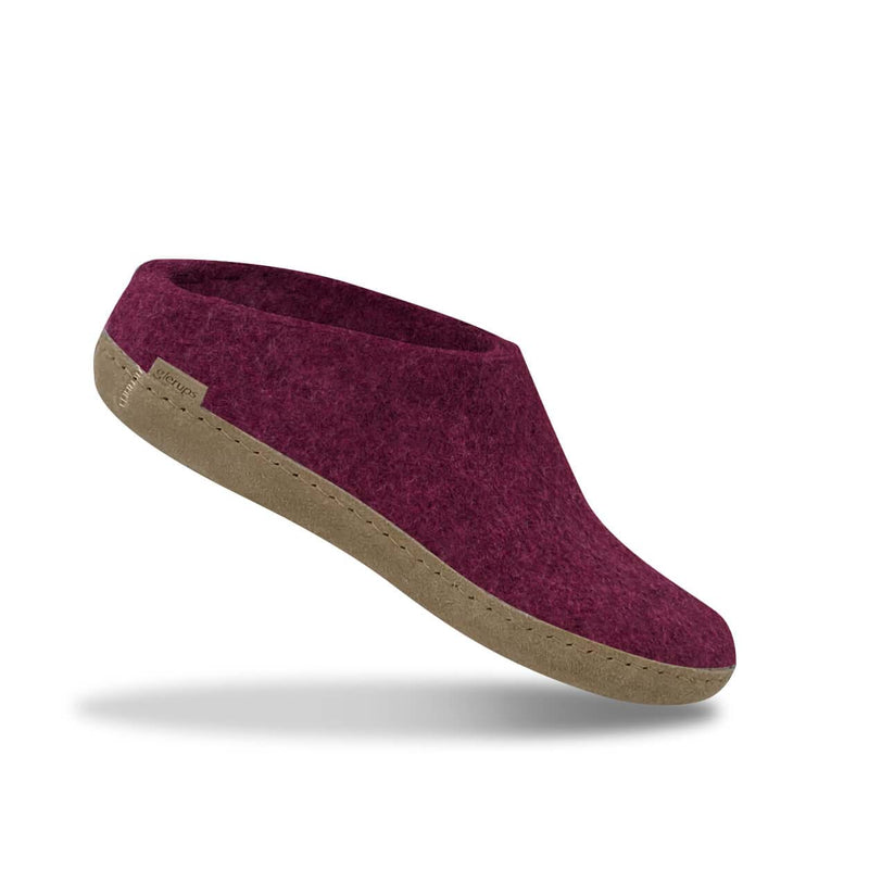 glerups Slip-on with leather sole Slip-on with leather sole Cranberry