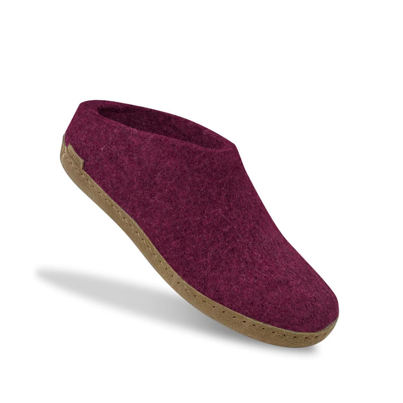 glerups Slip-on with leather sole Slip-on with leather sole Cranberry