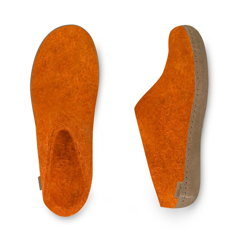 glerups Slip-on with leather sole Slip-on with leather sole Orange