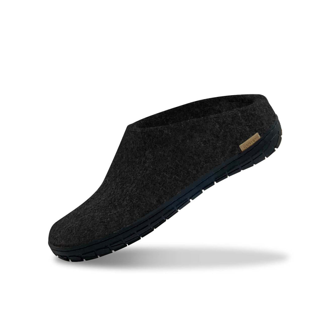Slip on with natural rubber sole black Charcoal glerups