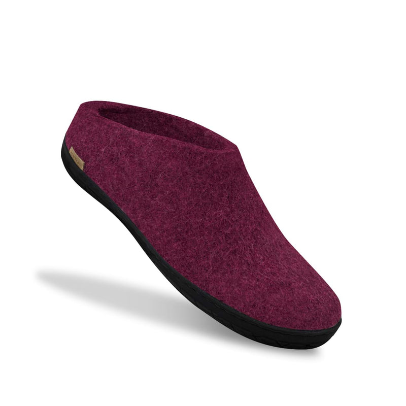 glerups Slip-on with natural rubber sole - black Slip-on with rubber sole Cranberry