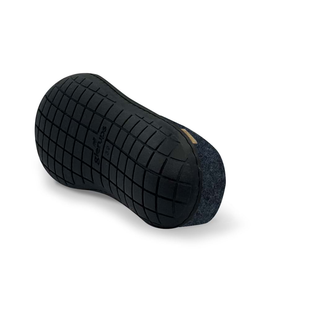 glerups Slip-on with natural rubber sole - black Slip-on with rubber sole Denim