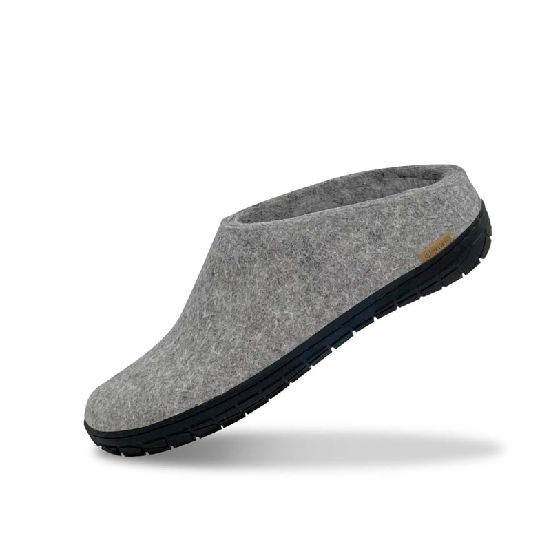 Slip on with natural rubber sole black Grey glerups