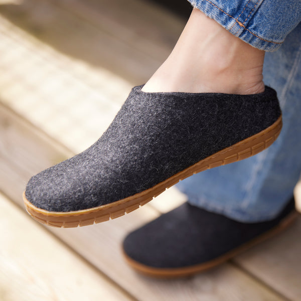 glerups Slip-on with natural rubber sole - honey Slip-on with rubber sole Charcoal
